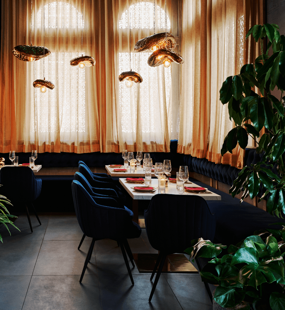 Ikara private dining room with intimate candlelit tables